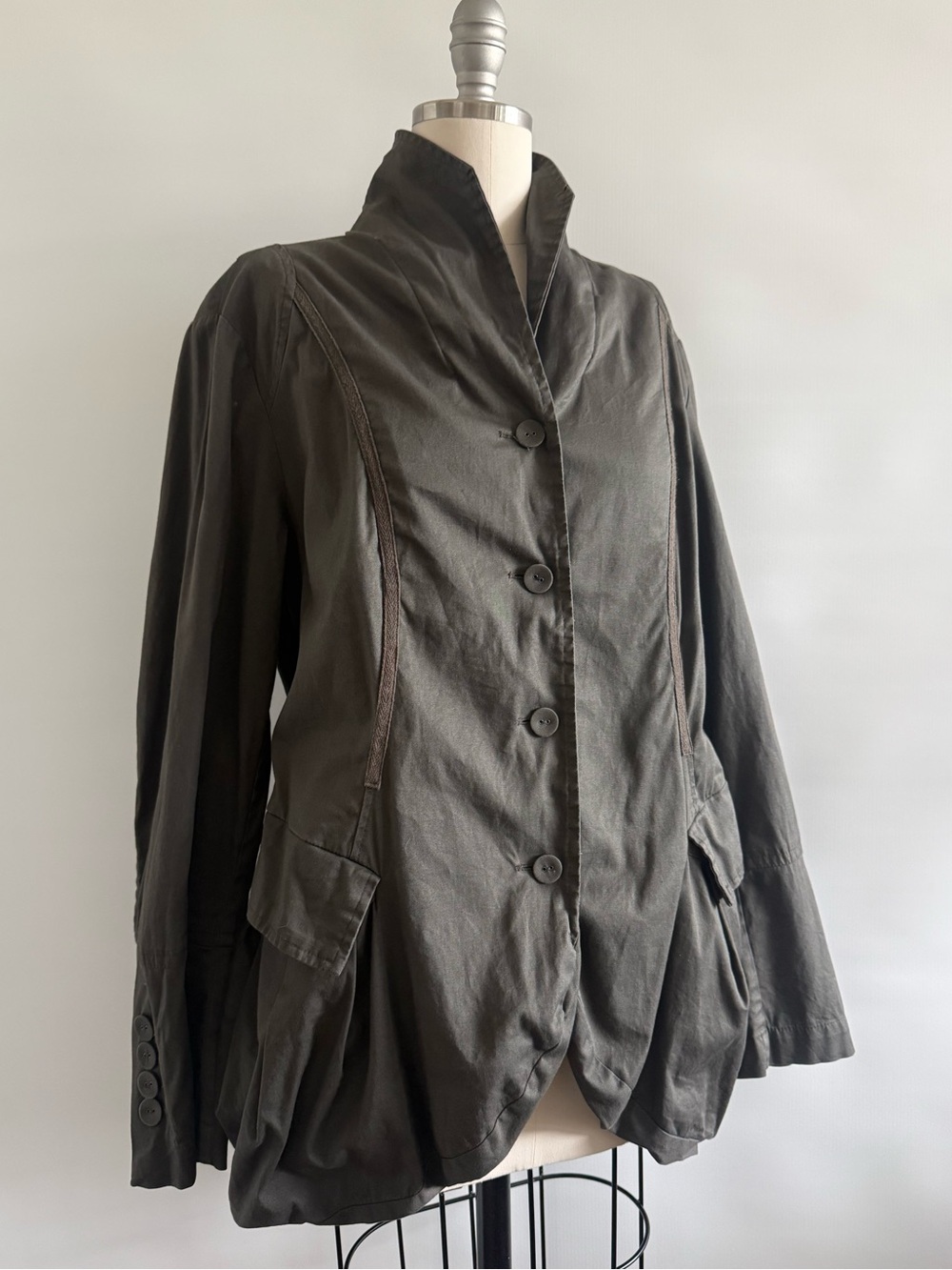 RUNDHOLZ green blazer cotton blend button size S